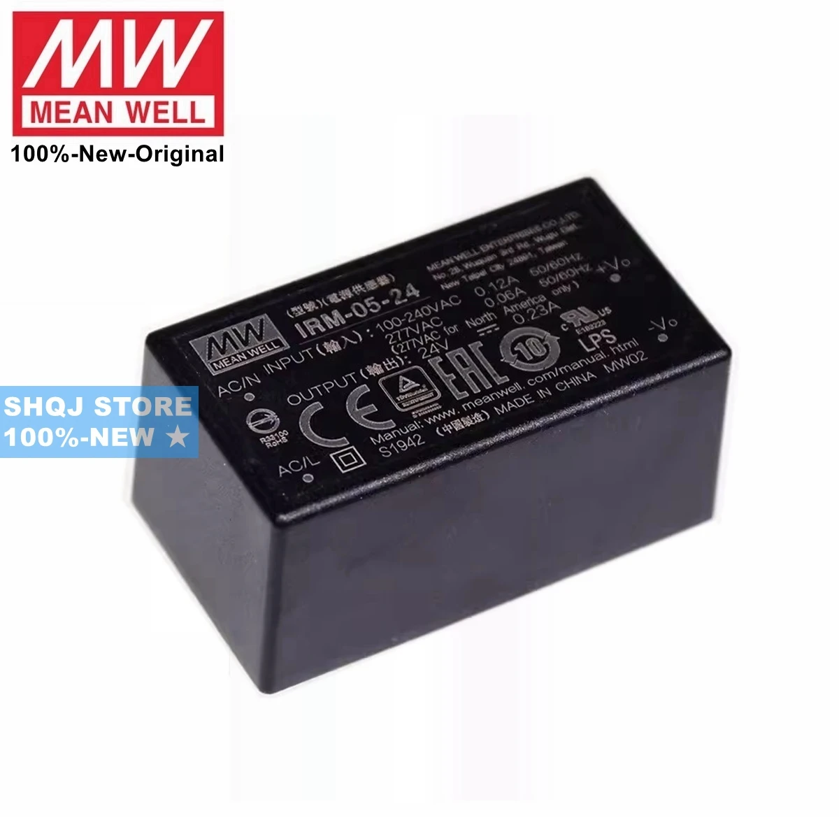 MEAN WELL 100%-NEW IRM-05-24 IRM-05-12 IRM-05-5 IRM-05-3.3 IRM-05-15 IRM-05 5W 5V 12V 24V AC-DC PCB-Mount Power Module