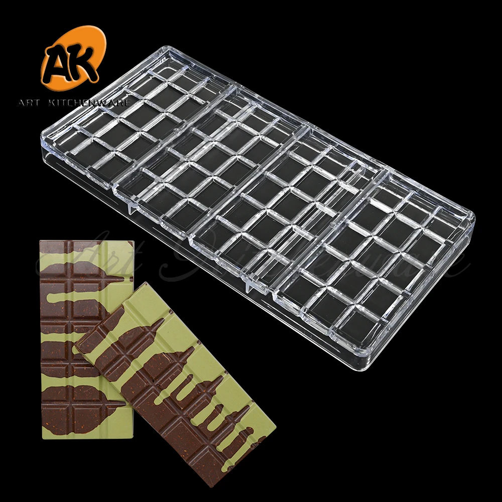 Chocolate Bar Molds Polycarbonate DIY Homemade Bonbons Candy Mould Confectionery Pastry Cake Decorating Tools Kitchen Bakeware