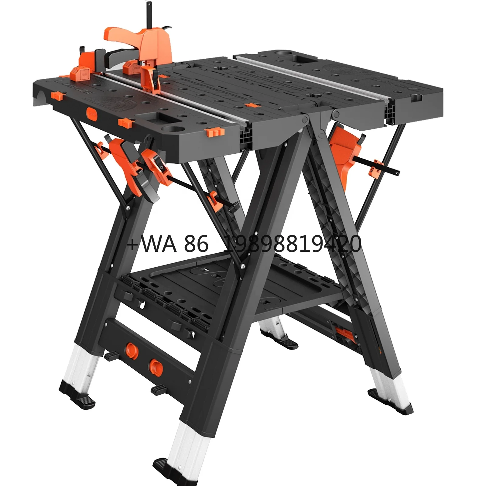 Stainless Steel Countertop for Garage, Office, Multifunctional Workb  Heavy Duty Folding Workbenchench