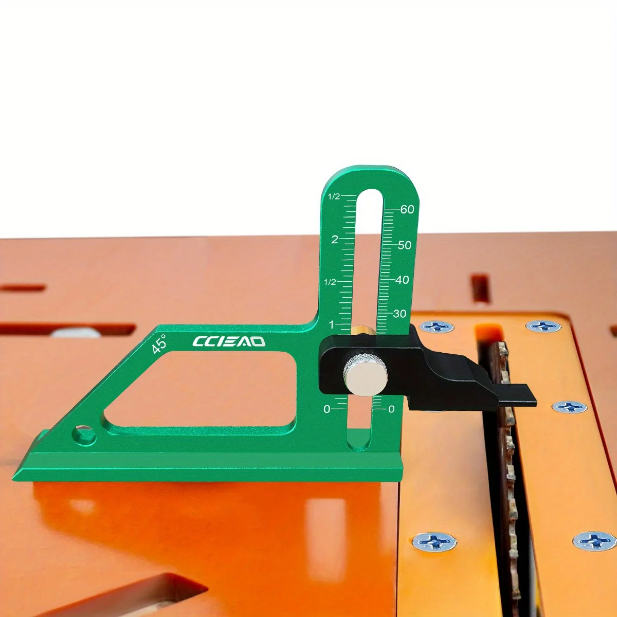 0‑60mm Aluminum Alloy Height Gauge Depth Gauge CNC Precision Measuring Tool for Table Saw Router Woodworking Setup Gauge