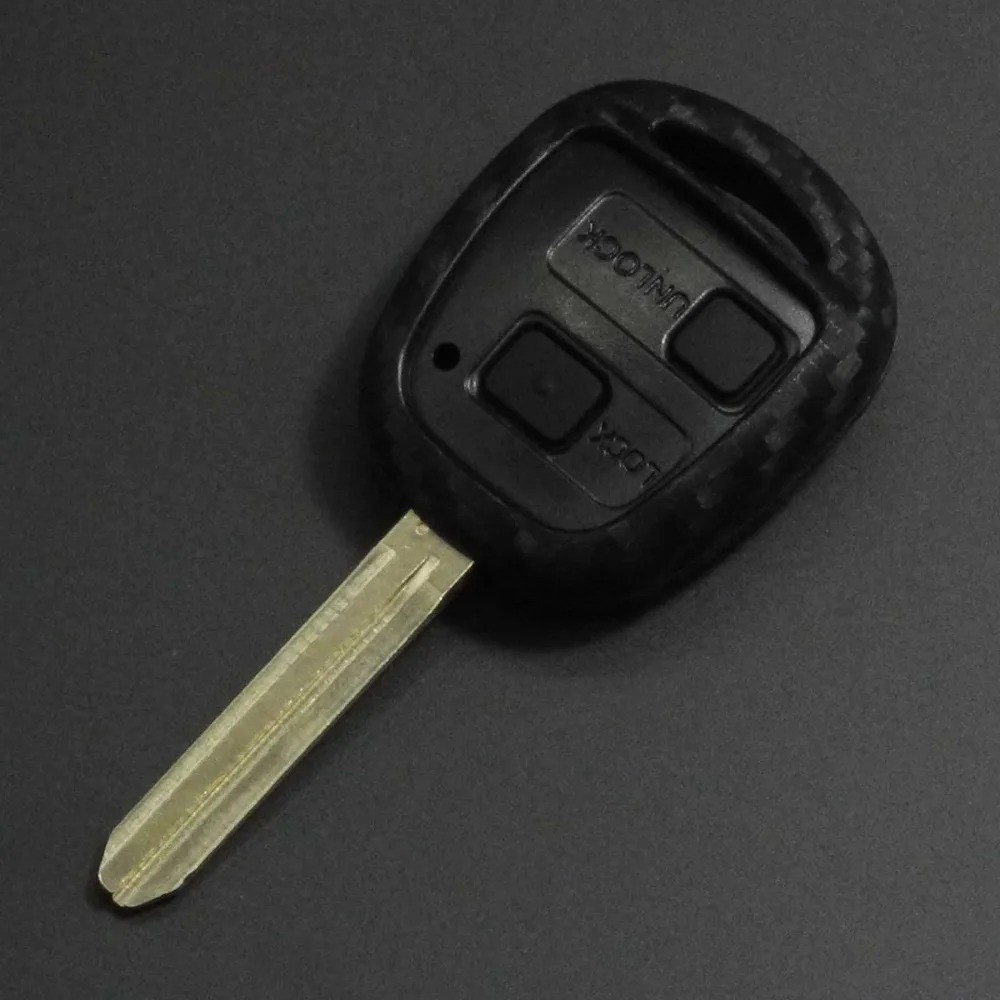 jingyuqin 2/3 BUTTON REMOTE Car KEY FOB CASE For TOYOTA CAMRY RAV4 Corolla PRADO YARIS Dropship Carbon Silicone