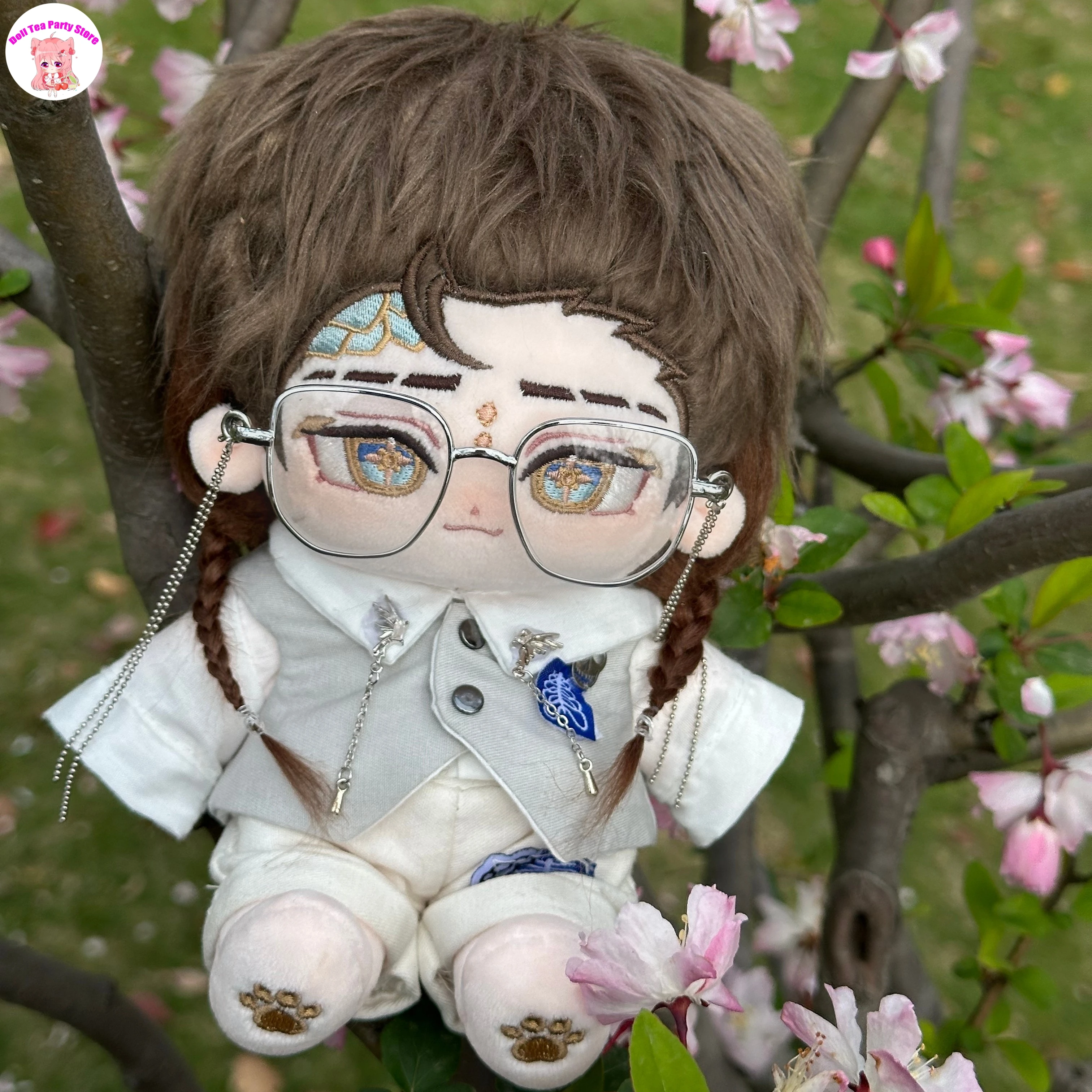 

Anime Identity ⅤLuchino Diruse Professor Handsome Plush Doll Body Dress Up Clothes Cotton Plushies Figures Xmas Gift 20cm