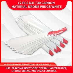 Pagaie pliante pour importateur Dji T30, matériau en carbone blanc, protection des plantes agricoles, hélice d'aile UAV, navigateur R3820, 12 pièces