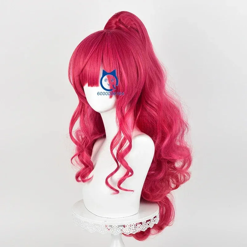 Pinkie Pie Hot Sale Cosplay 70cm with Ponytails Rose Red Heat Resistant Synthetic Wig Anime My Liittle Pony：Friendshiip Is Magic