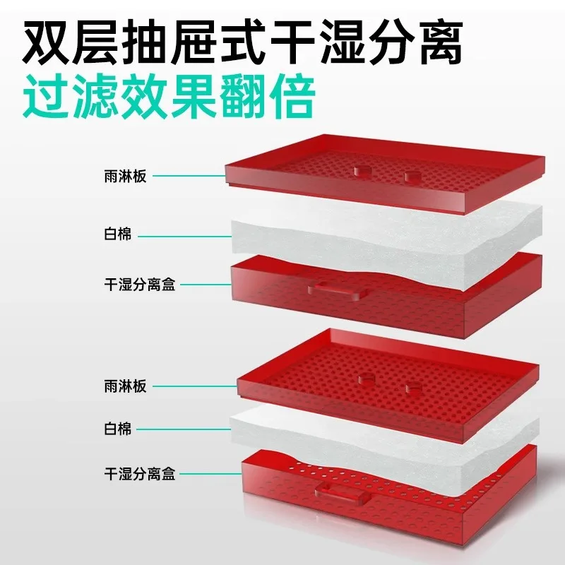 Tanque de corriente, conjunto completo de sala de estar, pecera, paisajismo, tanque de suelo ecológico