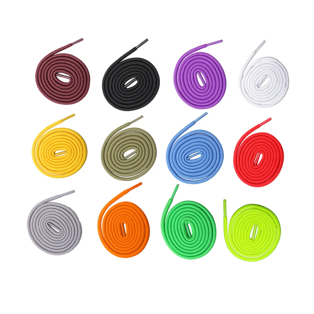 

12 пар круглых шнурков для альпинизма, сменные шнурки для кроссовок, спортивной обуви, ботинок, коньков, разные цвета