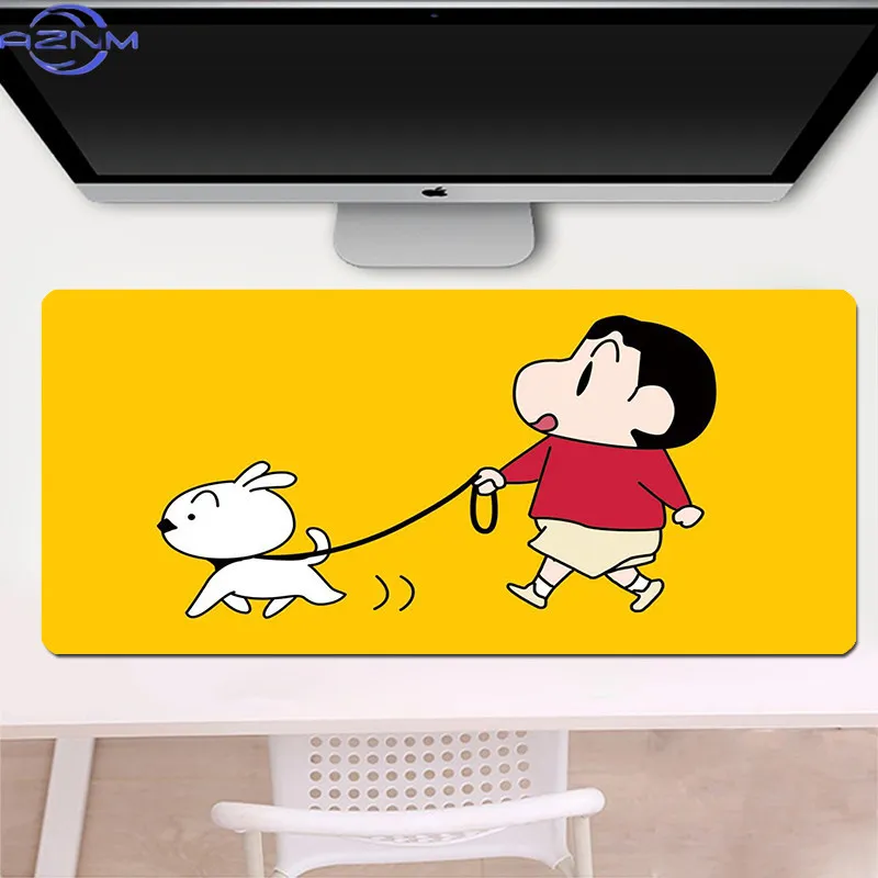 New Creative HD Anime Crayon Shin-chan​​ Cute Cartoon Large Table Mat Non-slip Lock Oversized Office Mouse Pad Student Table Mat