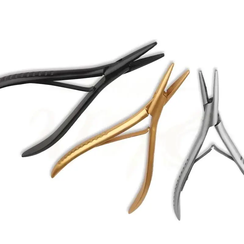 Hair Want Flat Shape Hair Extension Pliers for Micro Beads Keratin Bonding Removal Pliers for Microlinks Rings Extensions Tool