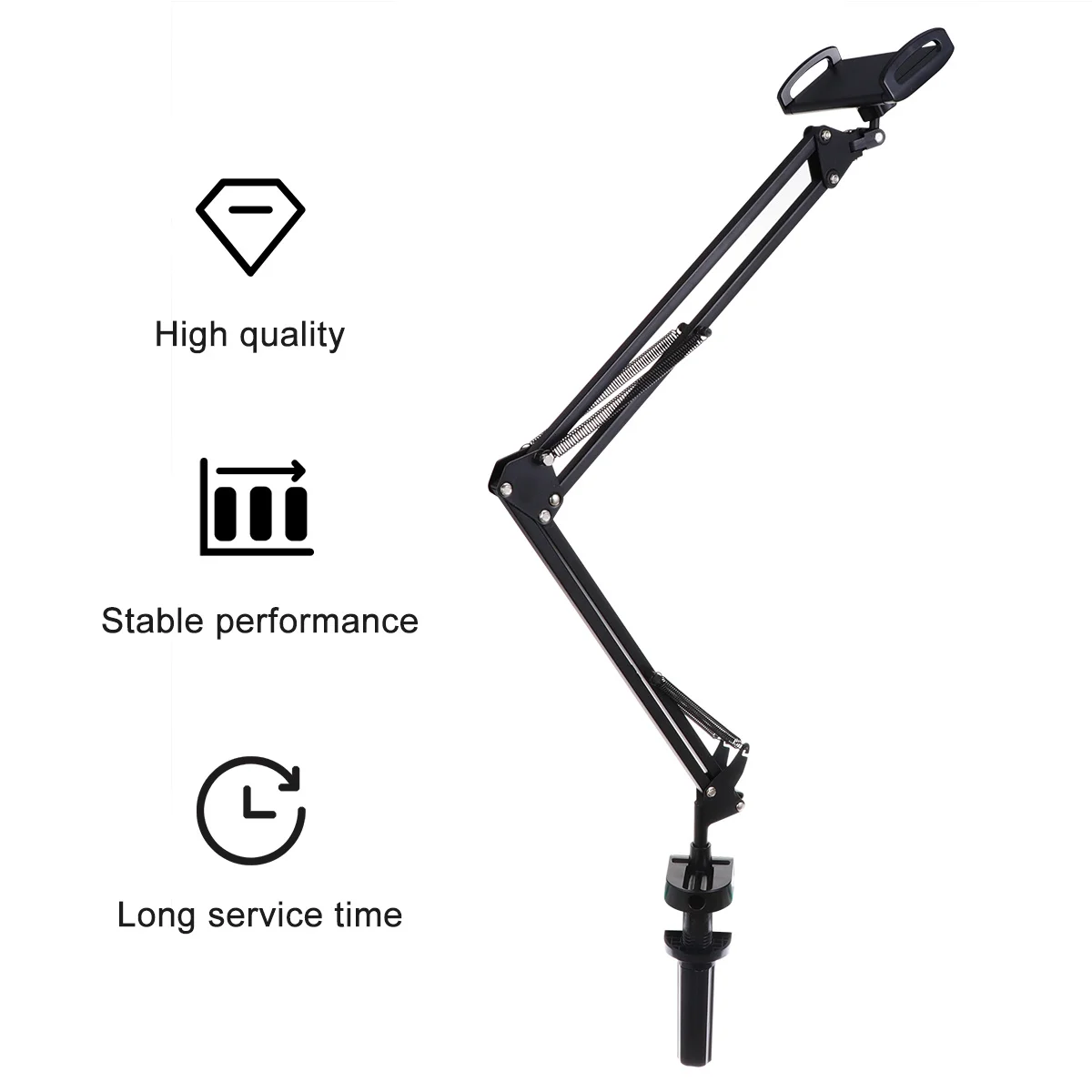 

Desktop Folding Stand Adjustable Angle Flexible Tablet Bracket Mount For Phone Clip Holder Articulating Arm Phone Bracket