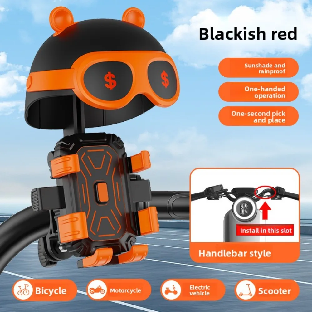 Universal Bike Motorcycle Phone Holder, Shockproof Cell Phone Mount Stand, Durable Cycling Navigation Bracket for E-Scooter