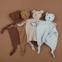 New Cotton Gauze Baby Towel Print Bunny Ear Rabbit Doll Baby Comforters Blanket Soothing Towel Newborn Face Towel Saliva Towel