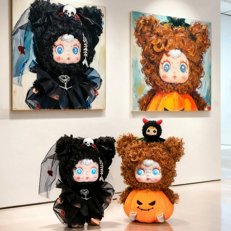 Mm açúcar bebê vinil pelúcia caixa cega na moda colecionável elf festa série halloween noite jogar pingente presente para entusiastas de brinquedo