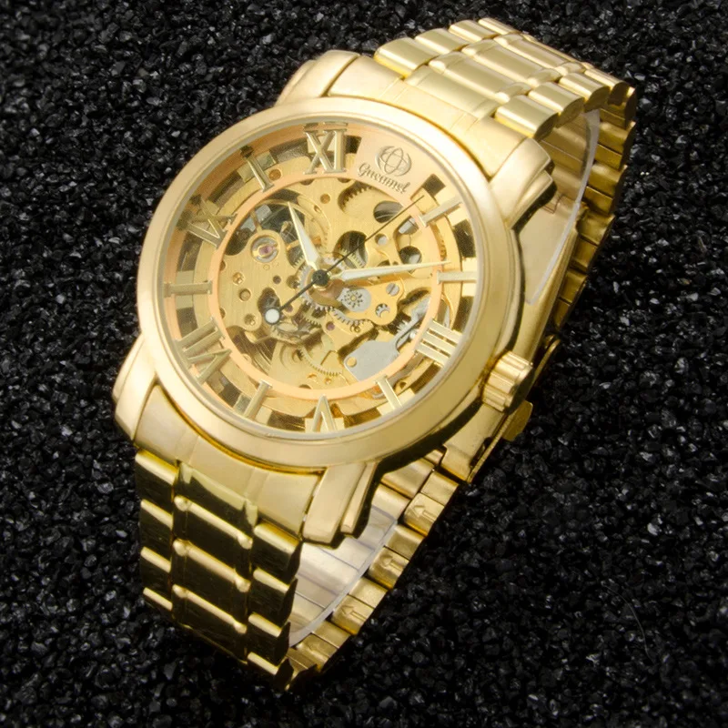 

Ancient *Camel Men's Mechanical Watch, Fashion Business Hollow Automatic Mechanical Watch Men's, All Gold Men's Watch