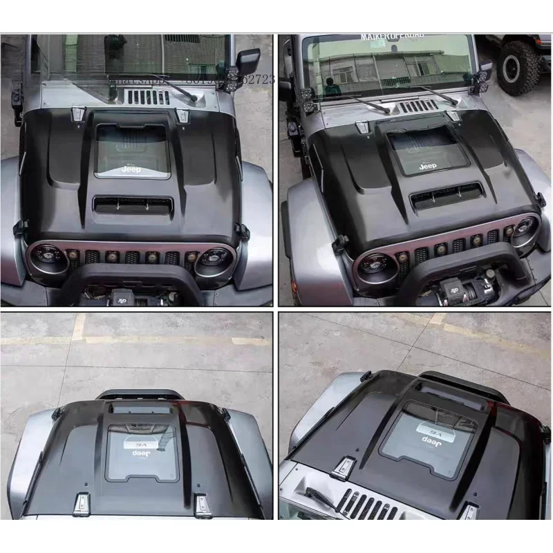 

Wrangler JK JL Thickened Carbon Steel Hood Vehicle Engine Cover Component