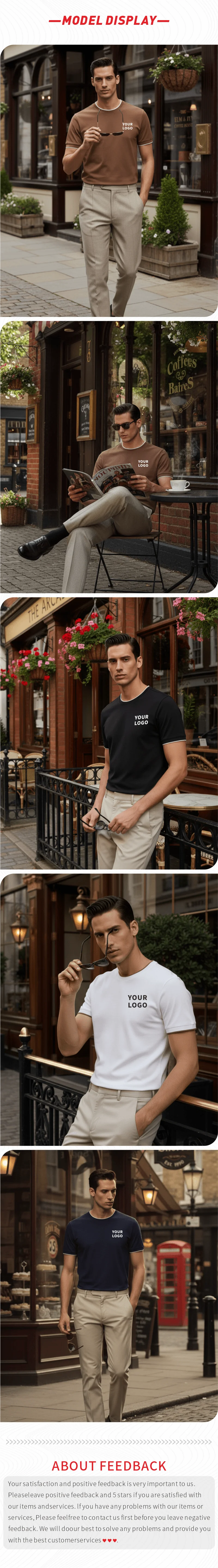 Individuelles T-Shirt mit kostenlosem Logodruck, für Männer und Frauen, Kurzarm-Arbeitskleidung, Doppelkragen, Lässiges Sommer-T-Shirt mit Stickerei, Unisex – Detail 3