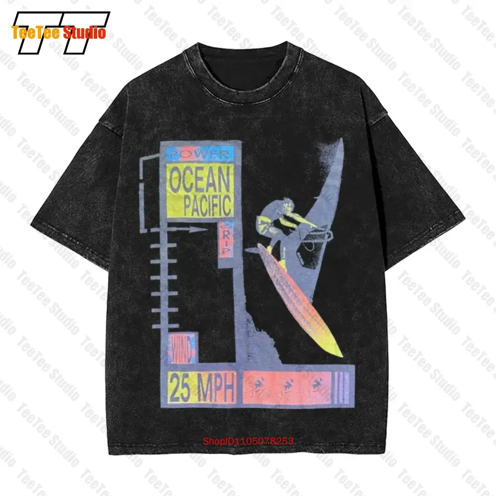 Op Ocean Pacific Double Collar Windsurfing 90 S Short Sleeve Tee Oversized T-Shirt 3CW9
