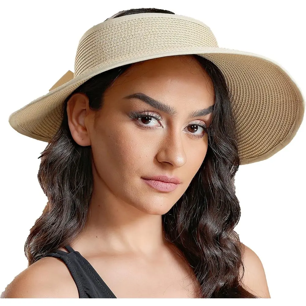 

Packable Wide Brim Ponytail Hat for Women - Ideal for Beach and Summer Vacations