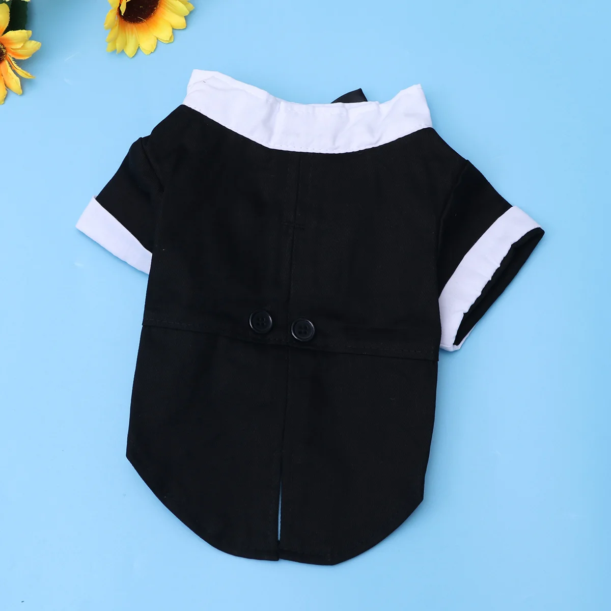 

Small Dog Clothes Costumes for Dogs Dress with Bow Tie Ties Suits Wedding Black