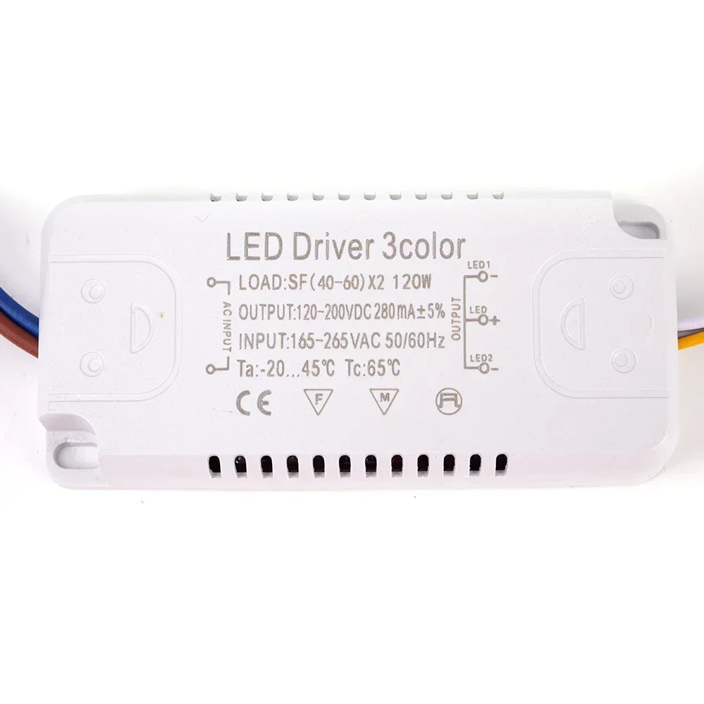 LED Driver 3 Color Adapter For LED Lighting Non-Isolating Transformer Replacement 8-24W 20-40W 30-50W 40-60W 50-70W 260-280mA