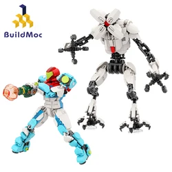 Metroids Samused Building Blocks Sets Dreaded Robot Bricks Blocks Space Mech Warrior Model Building Toy for Children Gifts