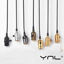 Luces colgantes de aluminio modernas, portalámparas E27, 110V, 220V, luces LED incandescentes, Vintage, Retro, Edison, portalámparas de decoración