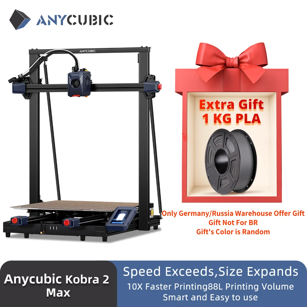 

ANYCUBIC KOBRA 2 Max Large Format FDM 3D Printer Build Size 500*420*420mm With 500mm/s Maximum Print Speed Automatic Leveling