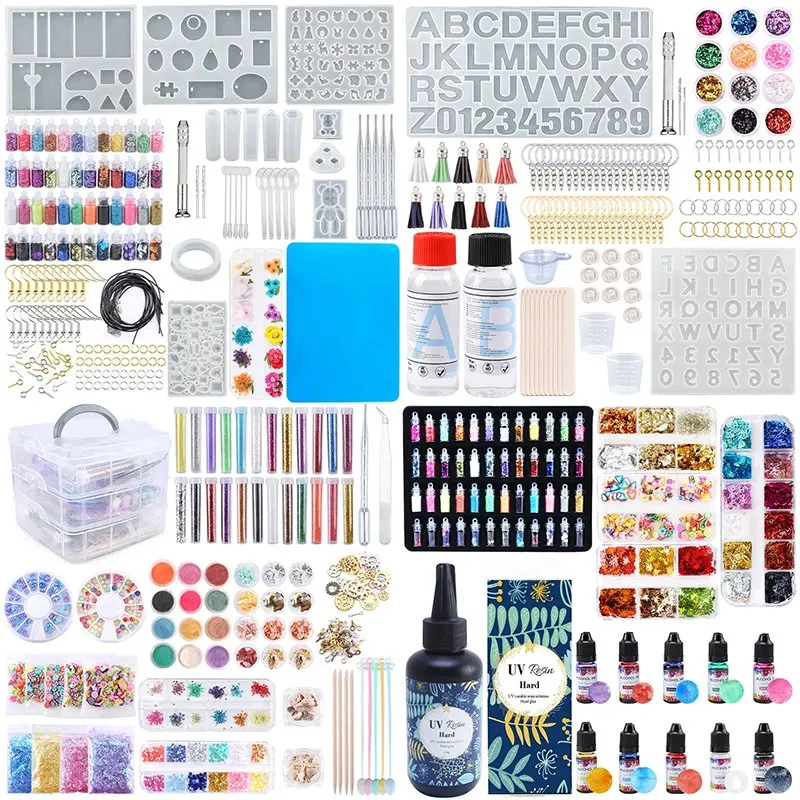 All in One Silicone Molds Starter Kit with 1:1 Clear Epoxy Resin for Office Home Decor Art Craft DIY Jewelry Making Supplies светодиодная гирлянда ard curtain home 1000x1500 clear 96led rgb 230v 9w ardecoled ip20