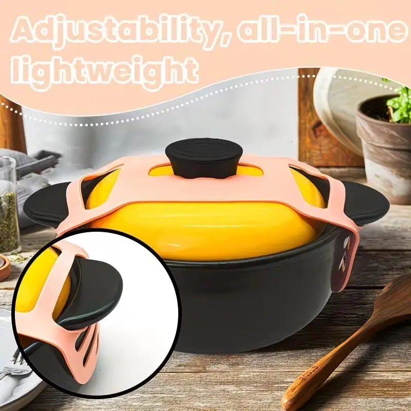 1pcs Reusable Silicone Lid Strap – Adjustable Tension Belt for Boxes, Secure & Versatile