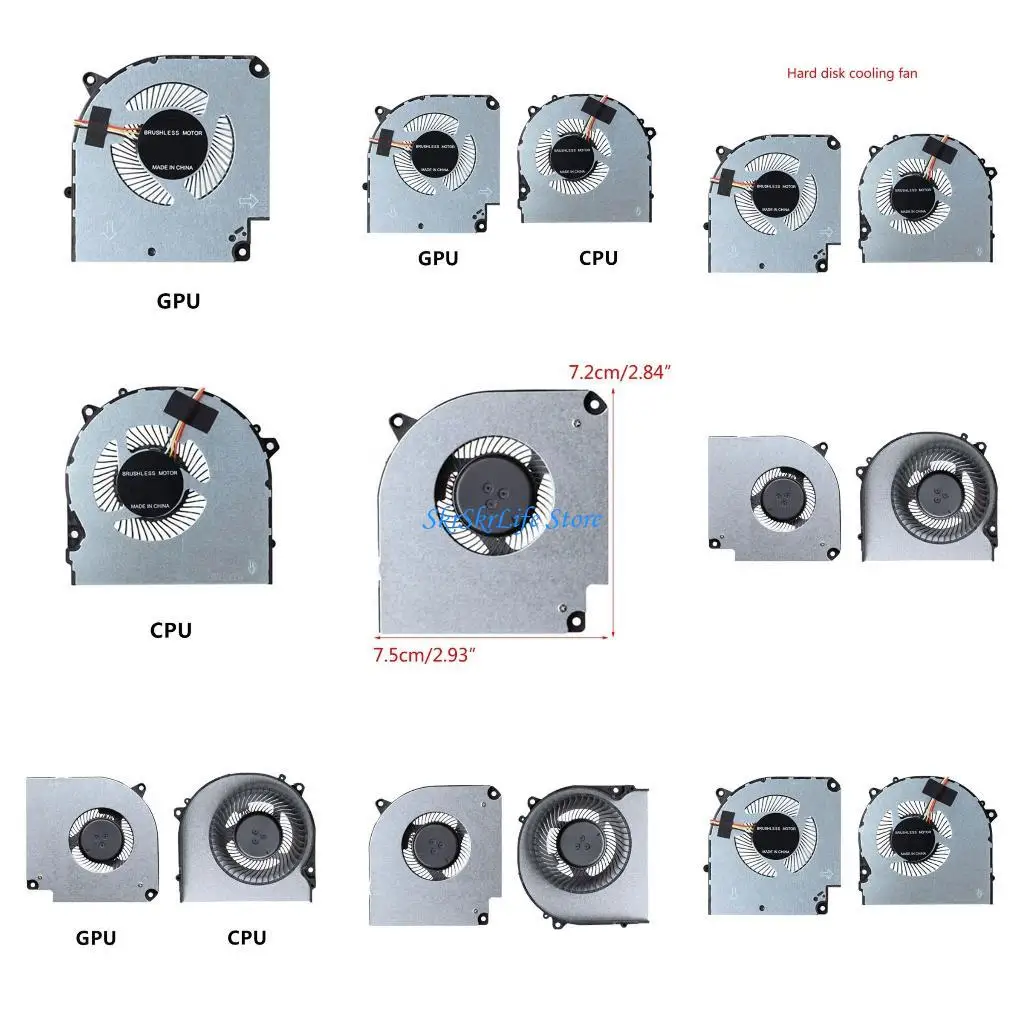 

E65E High-Performances CPU Coolers GPU Fan for Gaming G5G7 Laptop High Effective Fan