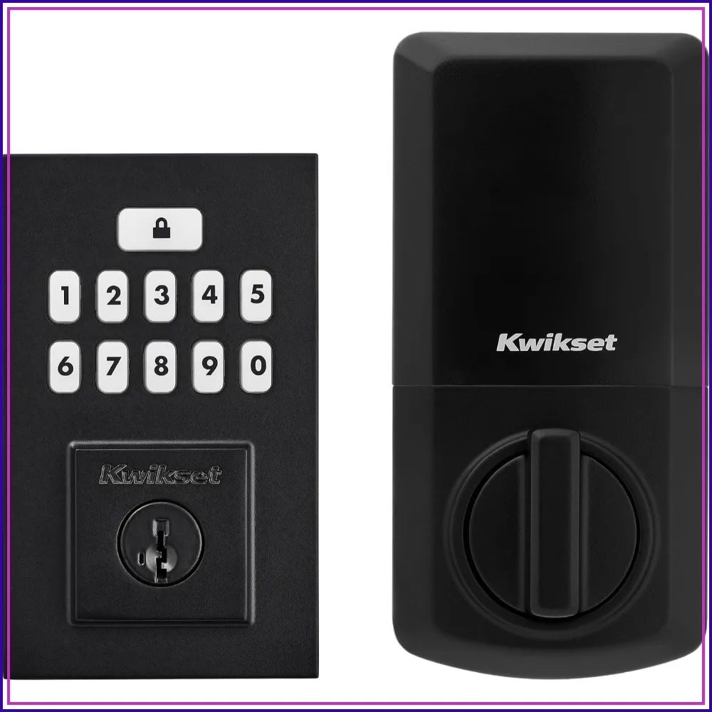 

Keyless Entry Electronic Deadbolt Door Lock with Auto-Lock, Custom User Codes, Advanced Security, Matte Black Contemporary