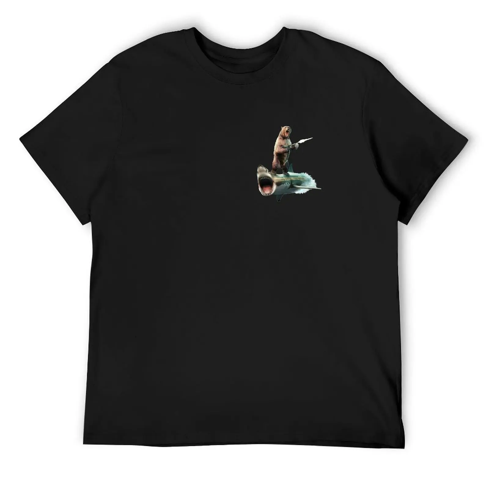 

Bear Surfing On Shark T-Shirt Luxury man oversized oversizeds mens graphic t-shirts big and tall