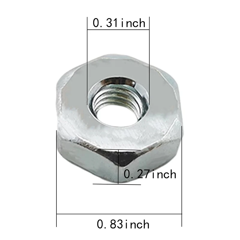 20개입 톱 가이드 플레이트 너트 MS170 MS180 MS211 MS231 MS251 MS271 MS291 MS362 MS382 MS461 MS661 정원 도구 부품