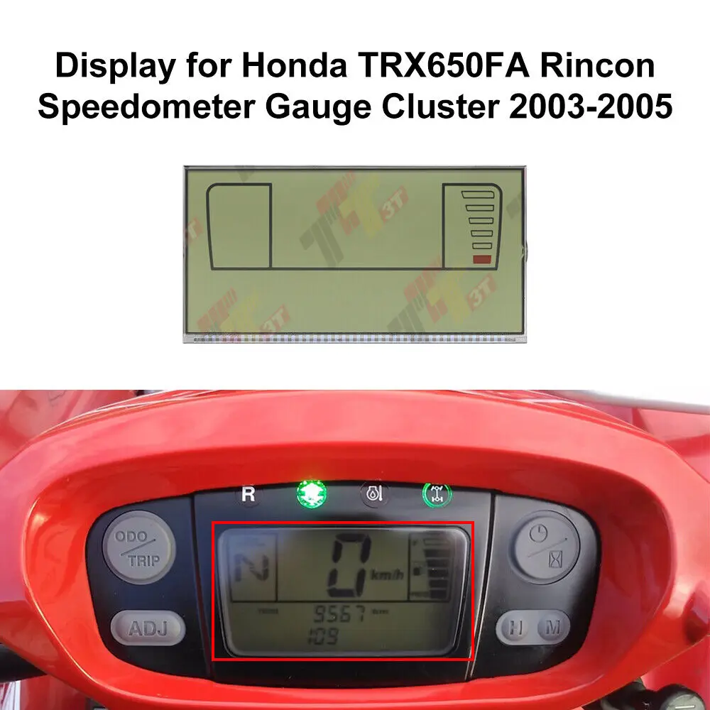 For Honda TRX650FA Rincon Speedometer Gauge Cluster LCD Display Screen