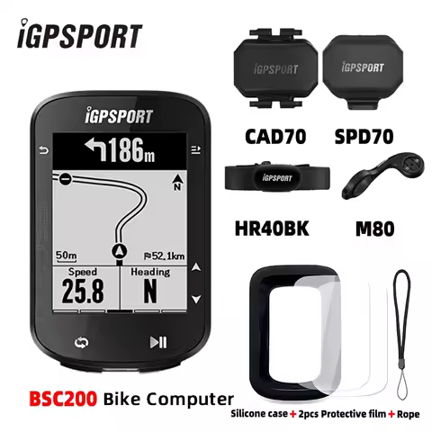 IGPSPORT BSC200 컴퓨터 GPS 자전거 컴퓨터, 블루 ANT 2.6 인치 방수 무선 자전거 스톱워치 컴퓨터 전원 계량기