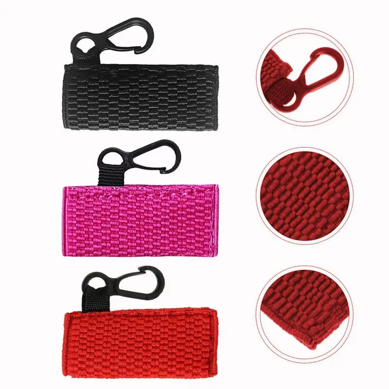 Suporte de batom chaveiro bolsa de batom portátil capa protetora chaveiro para meninas titular bálsamo labial chaveiro