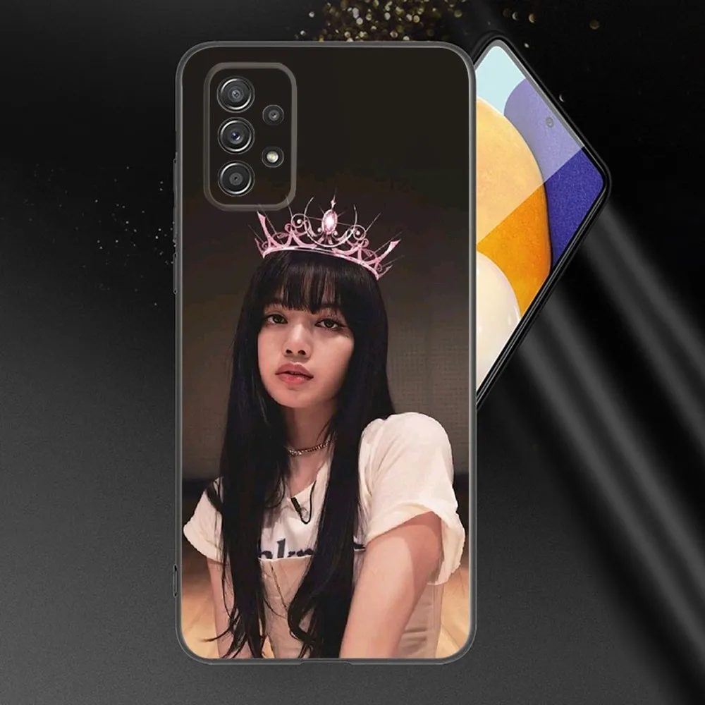 Kpop Singer L-Lisa Phone Case For Samsung Galaxy A13,A21s,A22,A31,A32,A52,A53,A71,A80,A91 Soft Black Phone Cover