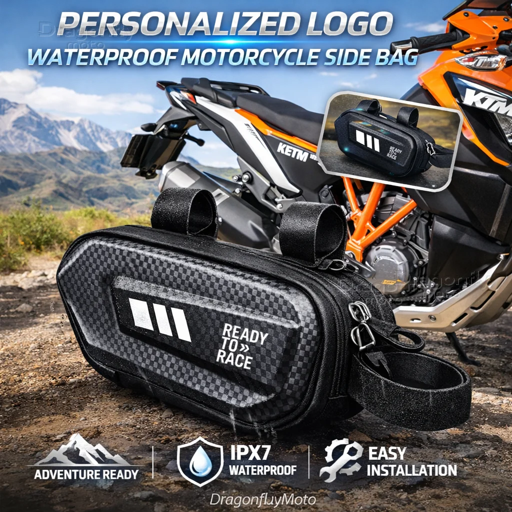 

Для мотоциклов KTM Ready to Race Adv Duke 390 690 790 890 1190Rc: Боковая сумка с персонализированным логотипом, водонепроницаемая, жесткий корпус, седельная сумка.