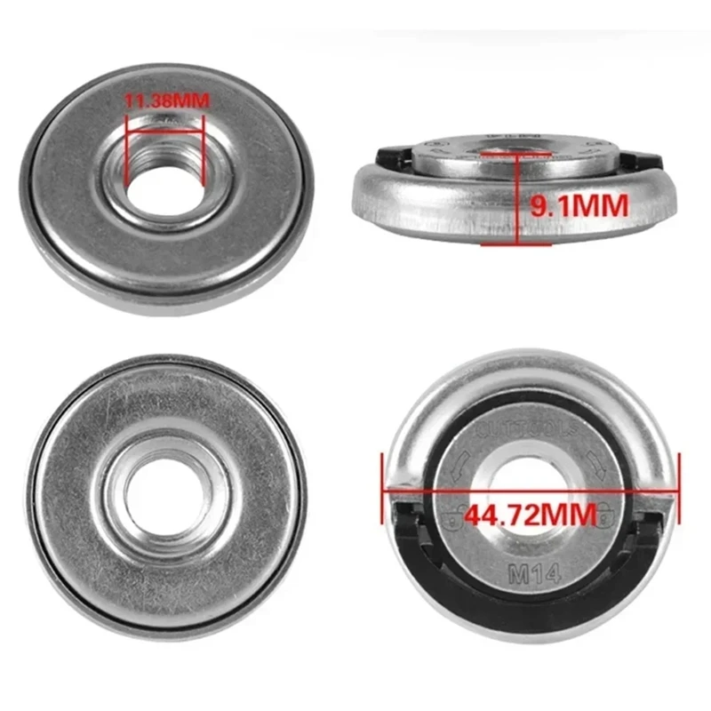 Self-Locking Pressing Plate Grinder Quick Release Flange Nut Power Chuck Tools Universal M14 Thread Angle Grinder