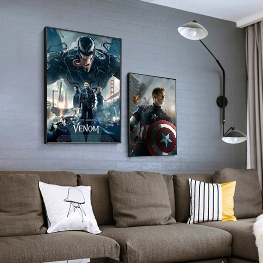 مينيسو مارفل الأبطال الخارقين الرجل العنكبوت الرجل الحديدي هالك غرفة المعيشة غرفة نوم ديكور ملصق فني جدار جدارية قماش اللوحة الطباعة #6