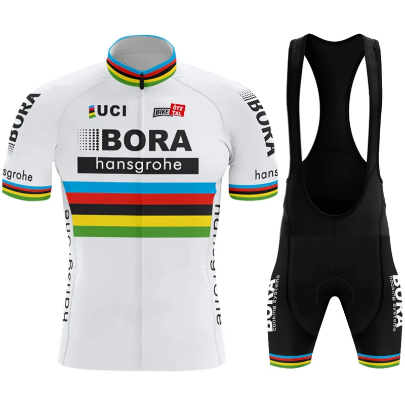 Giacca da ciclismo da uomo Mountain Bike 2023 UCI BORA abbigliamento Set da uomo camicia in Jersey estivo bicicletta Mtb Tricuta uomo Outfit Set