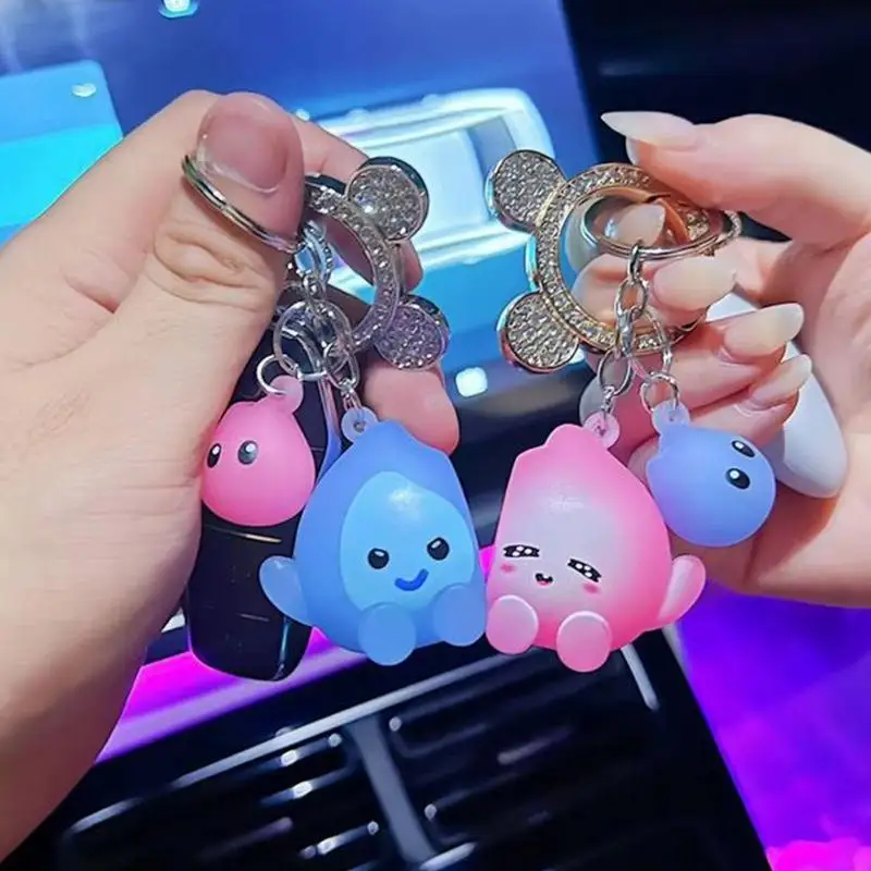 Matching Keyrings Small Figure Doll Matching Keychain For Couple Keychain Accessories Funny Cartoon Magnetic Keychain For