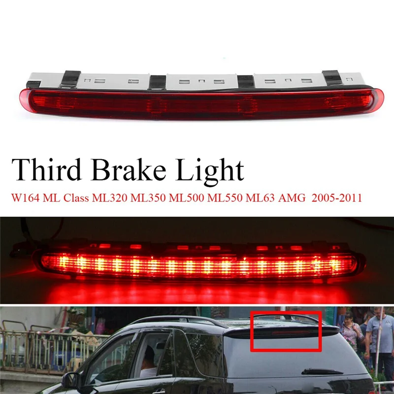 A73X-A1648201056 For Mercedes-Benz ML-Class W164 2005-2011 Rear Brake Tail Light Parking Indicator Lights High Brake Lamp