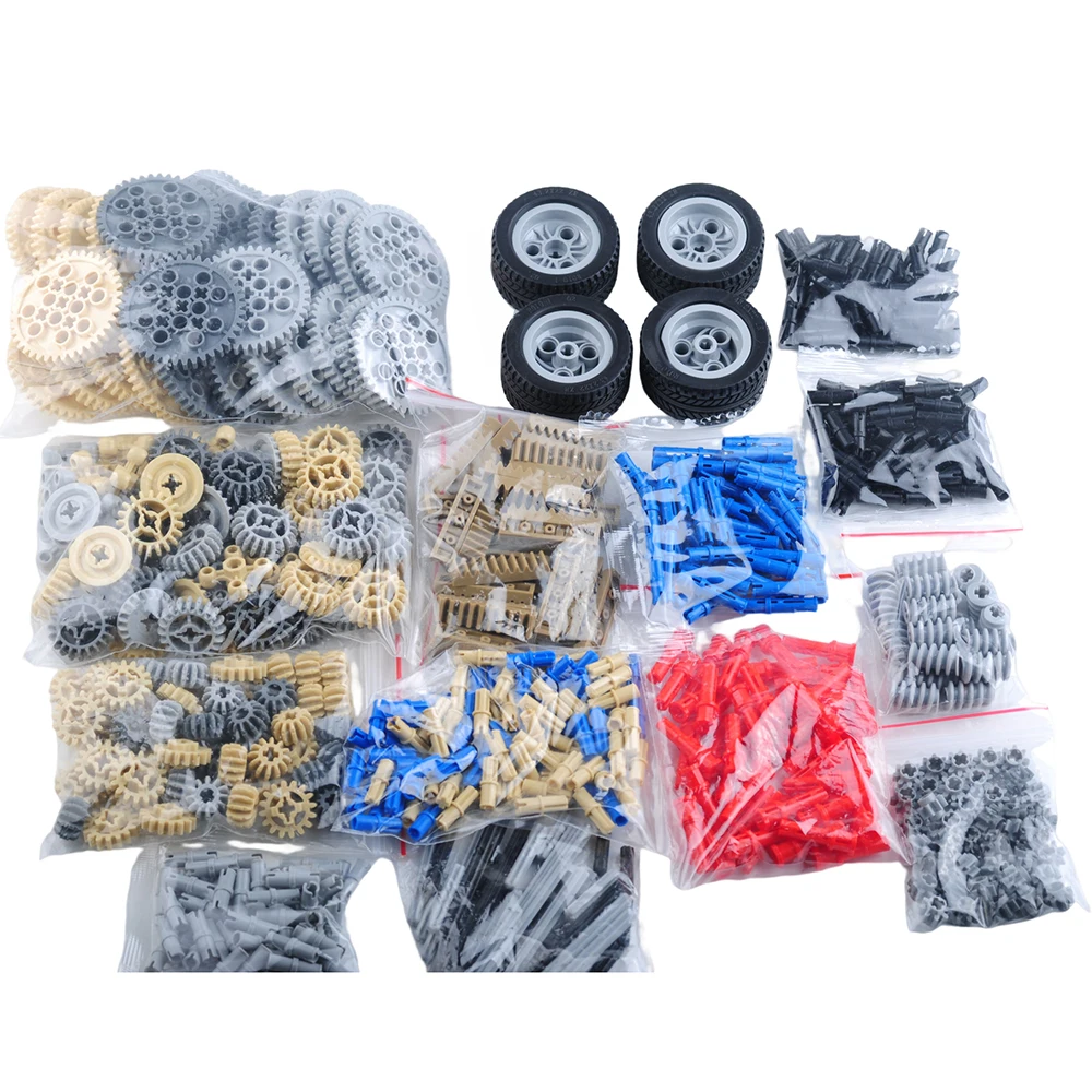 638PCS MOC Gear Shaft Set Technical Multi High-tech Power Functions Parts Buidling Blocks DIY Education Toy 52.24