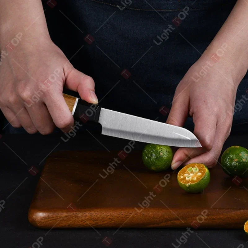 Hand Forged Chopping Knife Kitchen Japanese Boning Knife Vegetable Cutting Knife Stainless Steel Butcher Knife Wooden Handle