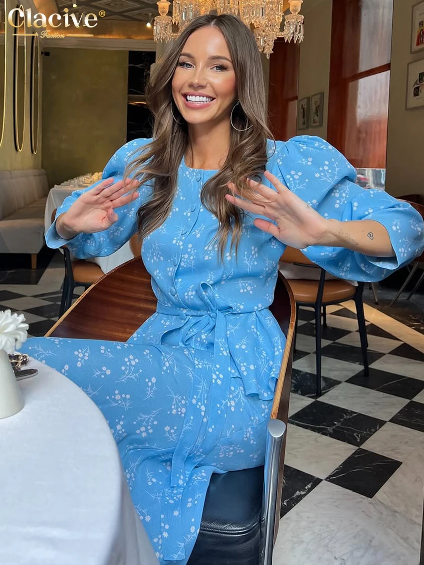Women's Two-Piece Skirt Set - Long Sleeve Shirt and High-Waist Skirt