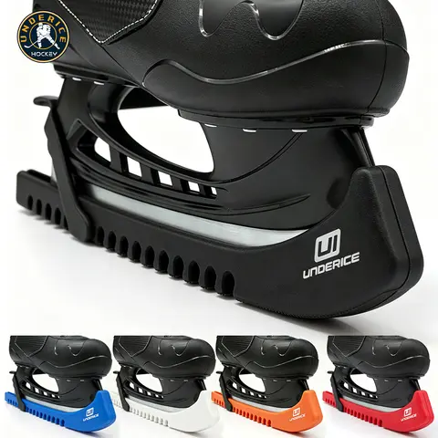 Pro Hockey Skate Guard Adjustable Fixed Buckle Ice Hockey Blade Protector Skates Anti-slip Walkable Hockey Blade Covers Guards