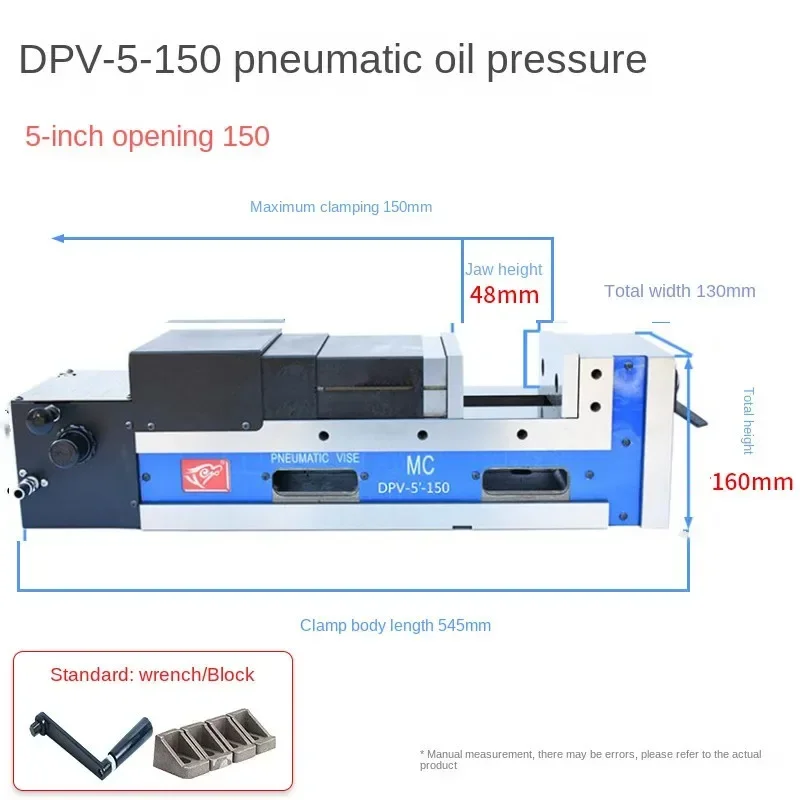 Pneumatic Hydraulic Vise High Precision Flat Vise CNC Machining Center Hydraulic Angle Fixed Vise