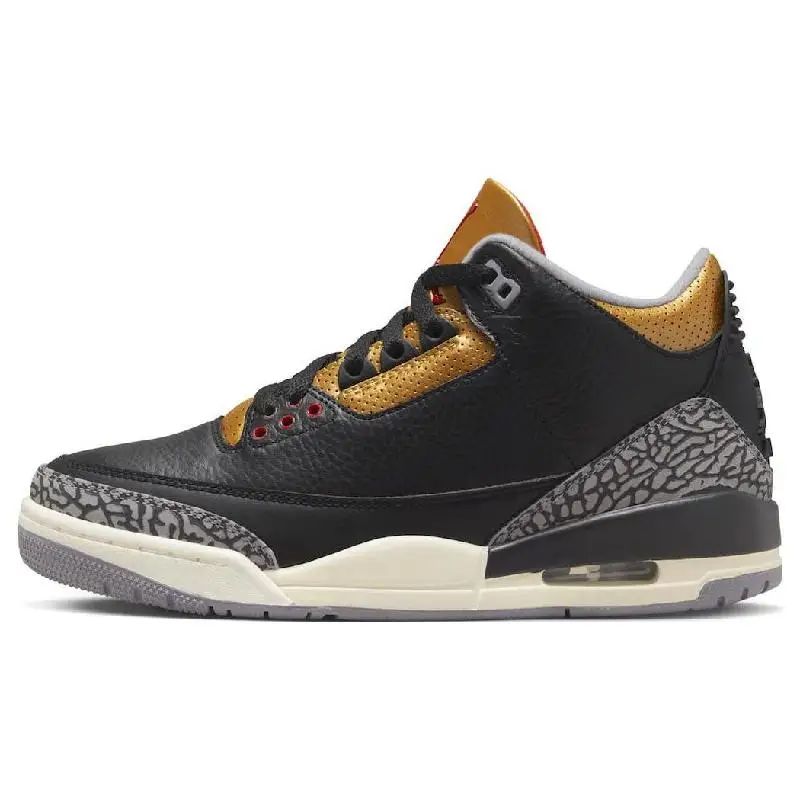 Nike Air Jordan Women\'s Air Jordan 3 Retro \'Black Gold\' Sneakers shoes CK9246-067