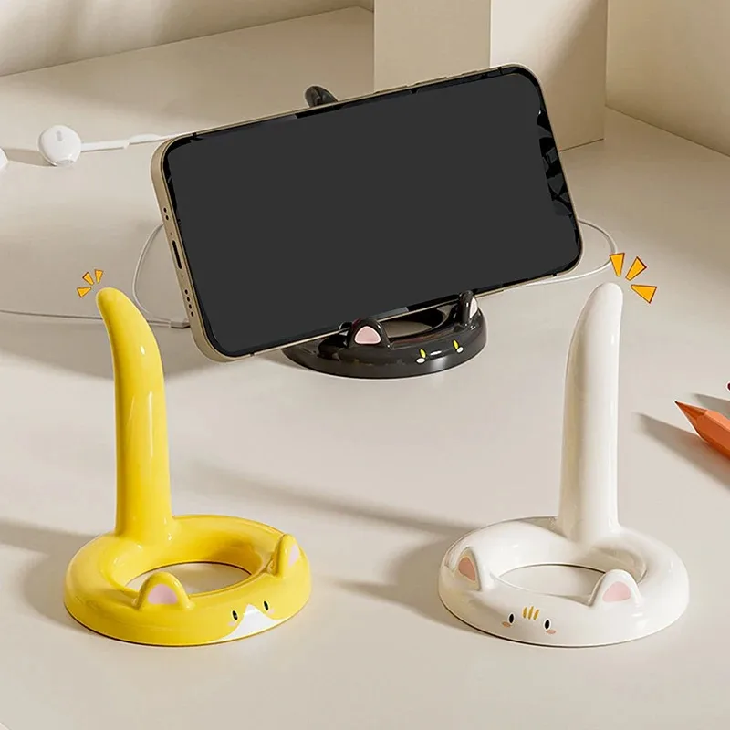 

NEW Cartoon Cat Shape Mobile Phone Stand Portable Cute Lazy Desktop Holder for Cell Phone Rack