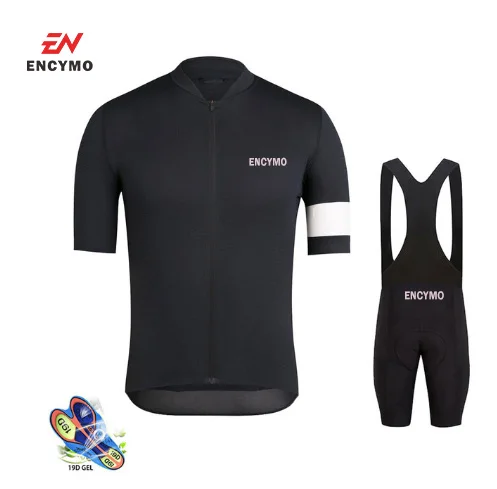 

ENCYMO Bike Riding Cycling Jersey Men's Summer Short Sleeves Breathable MTB Clothing Ropa Ciclismo Set